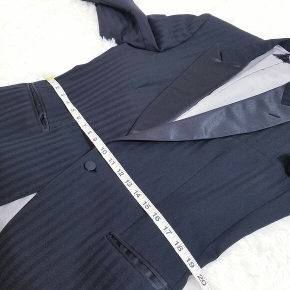 Christian Dior Blazer size 41R Striped Peak Lapel Tuxedo Blazer - Picture 7 of 14